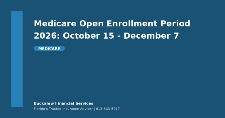 Medicare Open Enrollment Period 2026 Florida: October 15 – December 7